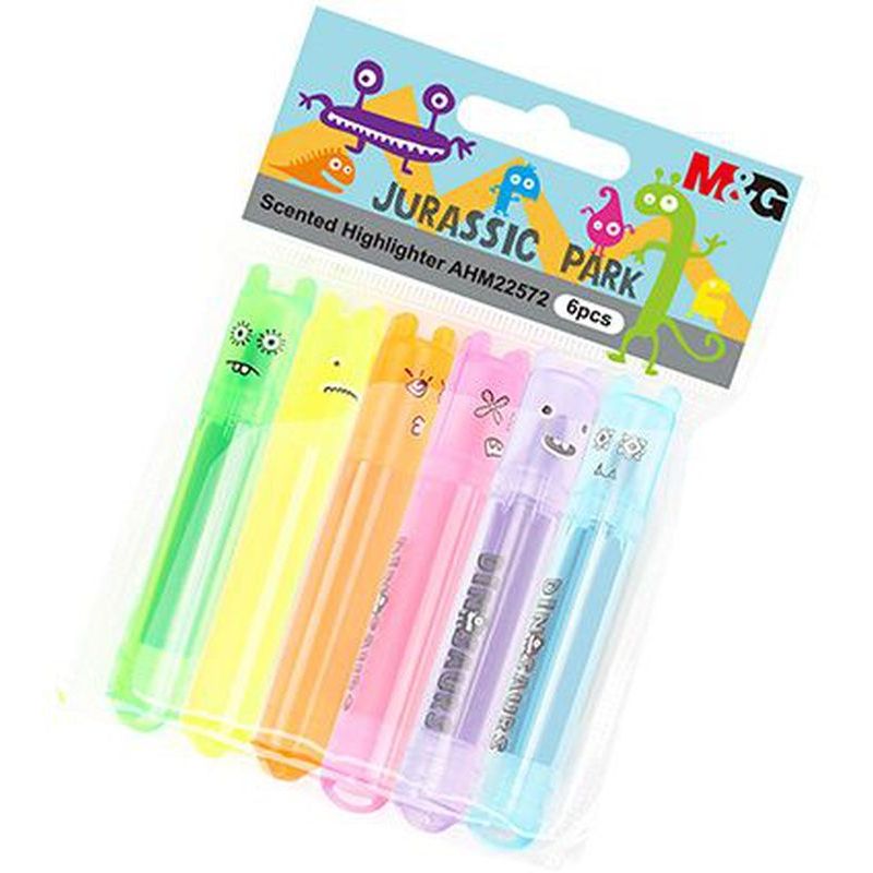 

M&G “JURASSIC PARK” Mini Scented Highlighter – 6 pcs