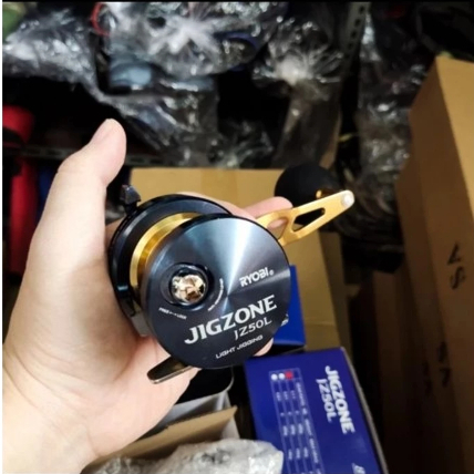 reel pancing type overhead jigging ryobi jigzone jz 50 left warna blue