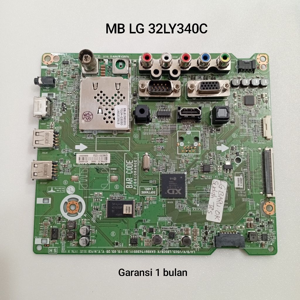 MAINBOARD TV LG 32LY340C - MB - MOTHERBOARD - MOBO - MODUL - MESIN TV LED LG