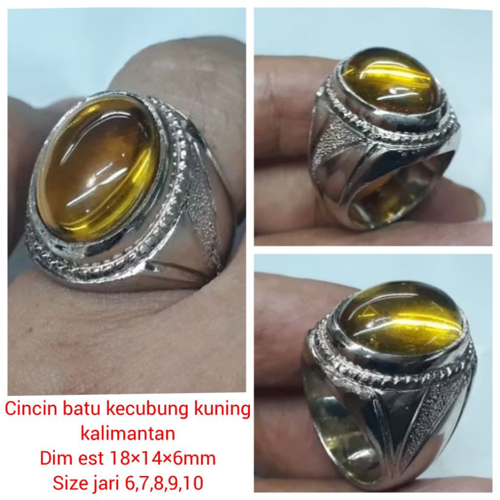 CINCIN BATU KECUBUNG KUNING KALIMANTAN D 18