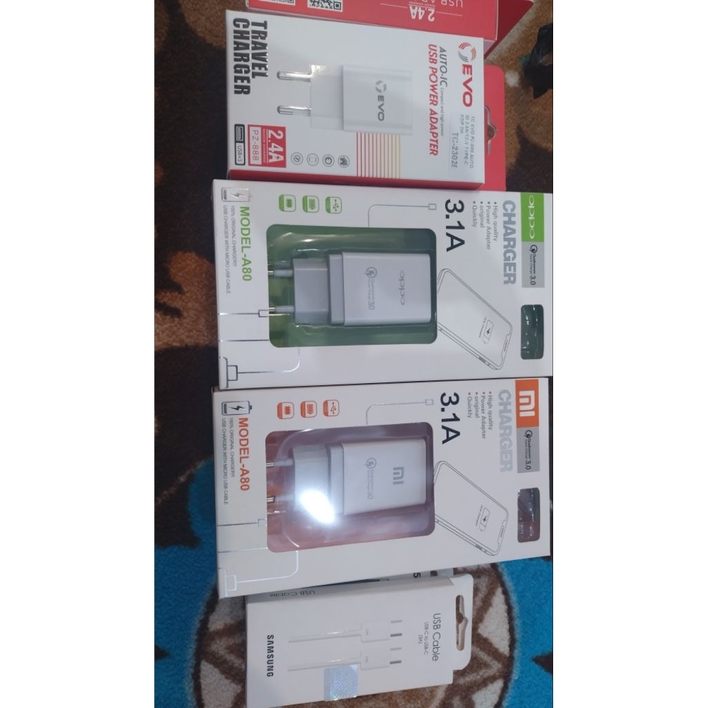 Charger Super Fast Charge XiaoMi Oppo Evo Samsung 3.1 A type C
