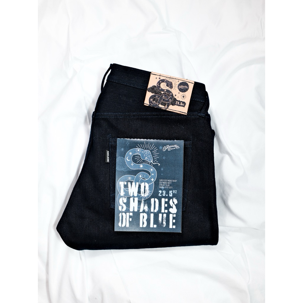 Adelaide | 23.5oz Indigo x Indigo Two Shade of Blue Unsanforized Pinkline Selvedge