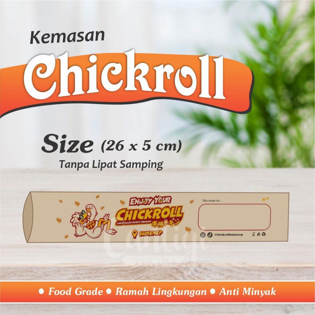 

kemasan chickroll 27x5cm Tanpa lebar samping (CUSTOM)