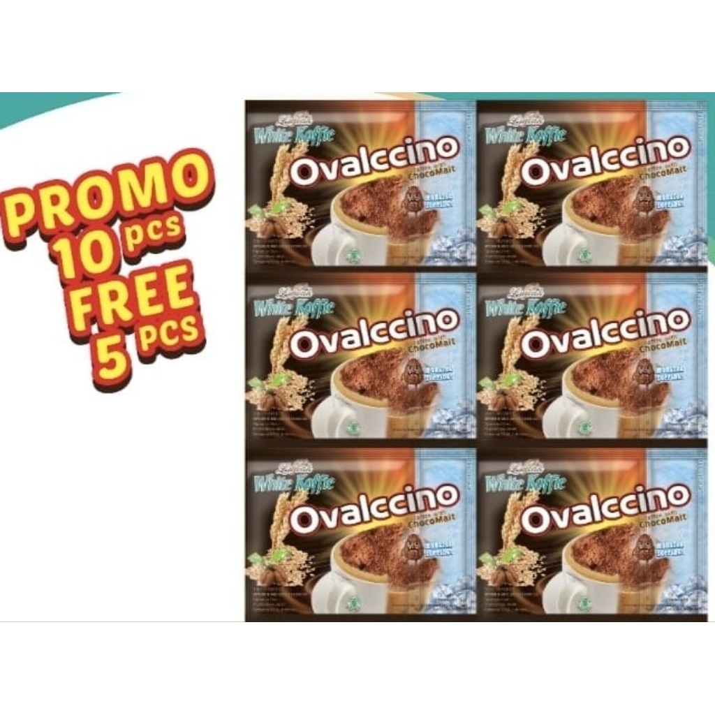 

[1 Renceng] White Koffie 10 sachet + Bonus 5 || Ovalccino (10+5 sachet) Exp 2026