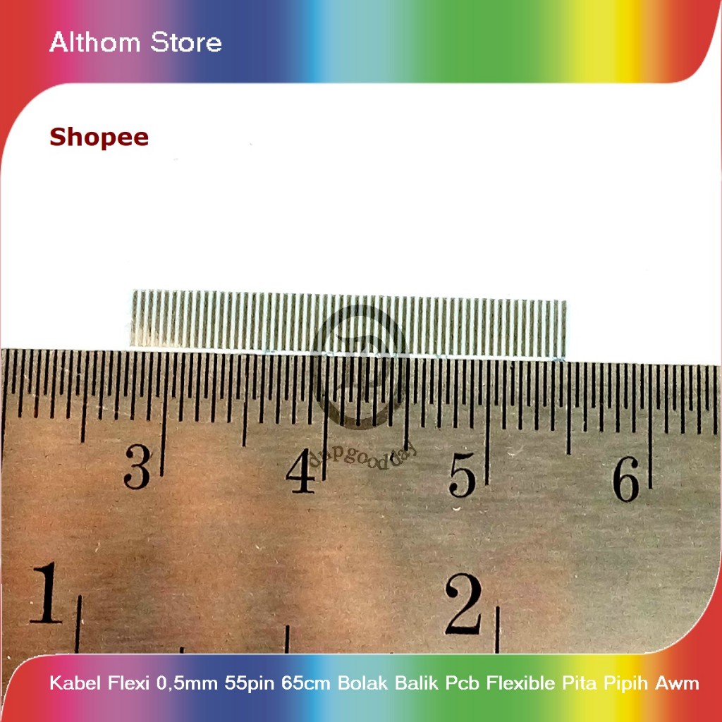 kabel flexi 0,5mm 55pin 65cm bolak balik pcb flexible pita pipih awm