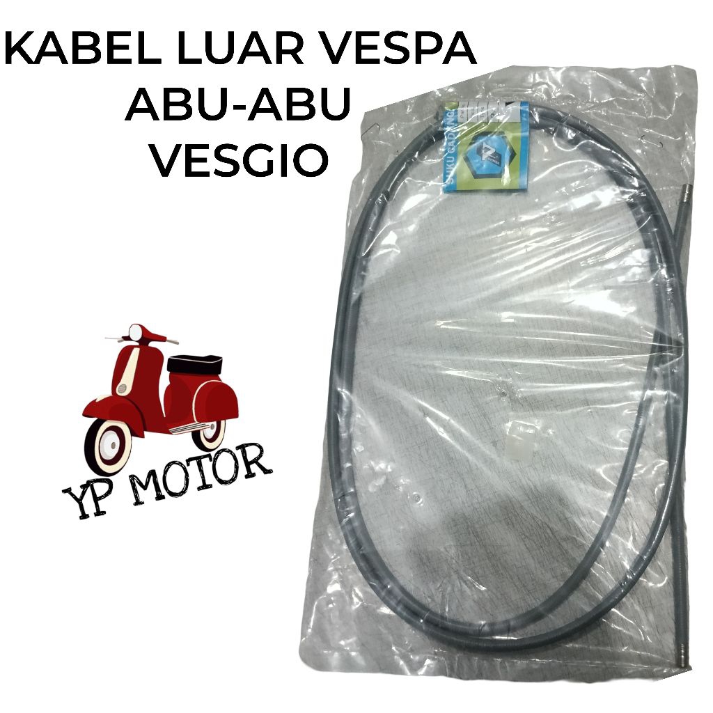 VESGIO Kabel Luar Vespa Super Sprint PX Excel Abu Abu Sparepart Aksesoris Variasi Sukucadang Vespa