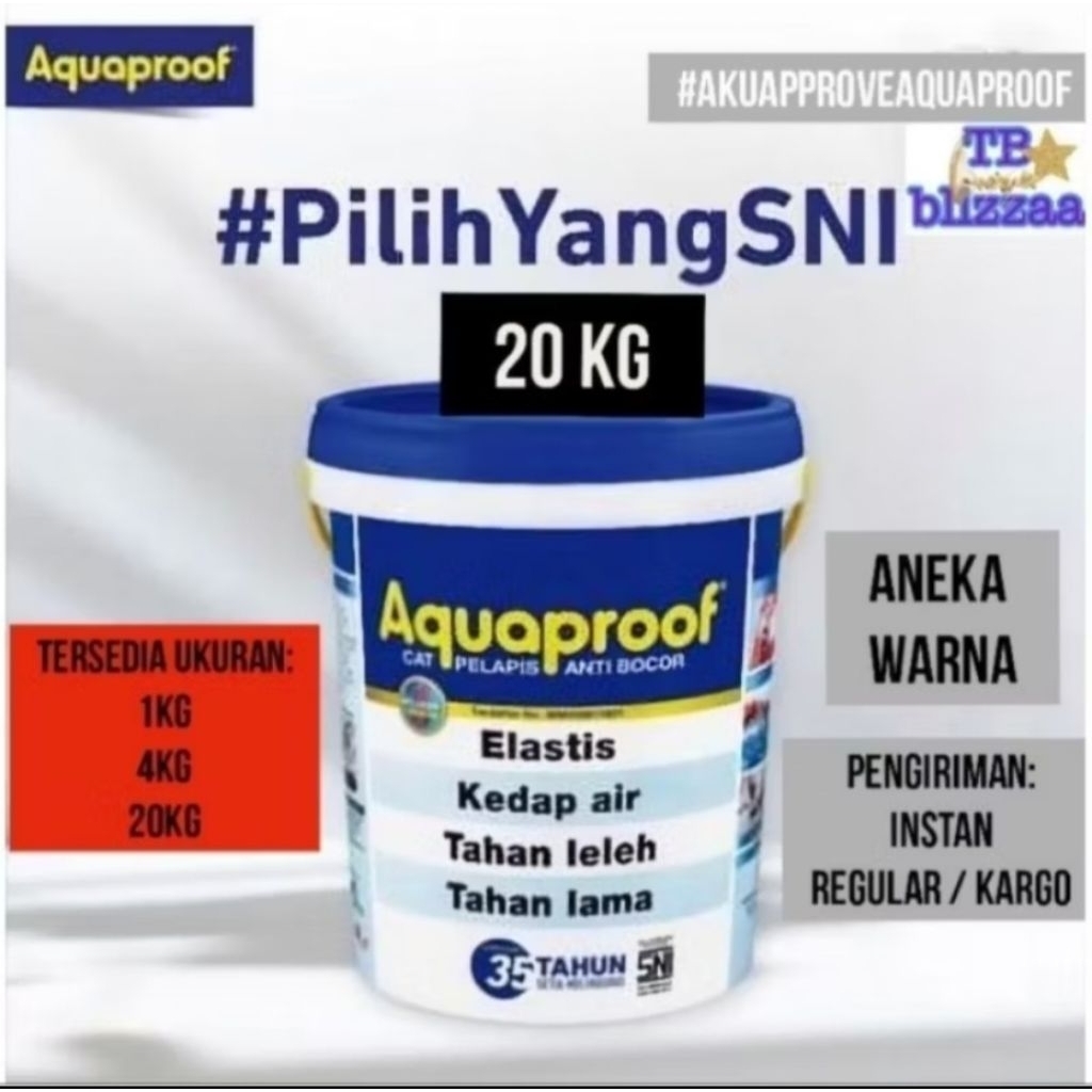 Aquaproof Waterproofing Aquaproof 20kg Aquaproof Pel 20kg Aquaproof Elastex 20kg Pail Aneka Warna