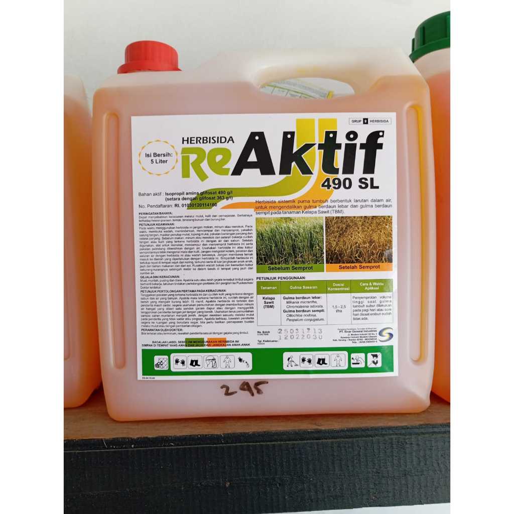 HERBISIDA REAKTIF 490 SL GLISOFAT 5 LITER