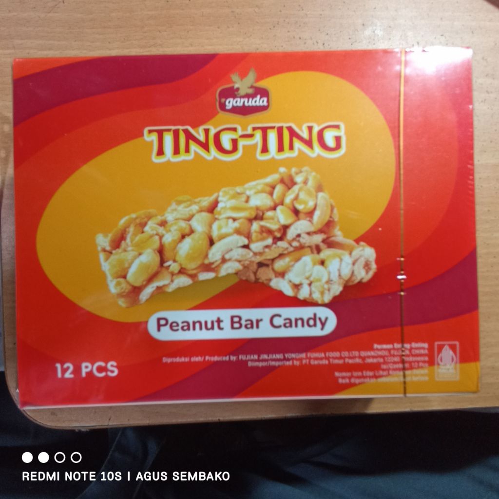 

1 box ting ting peanut bar candy 12s