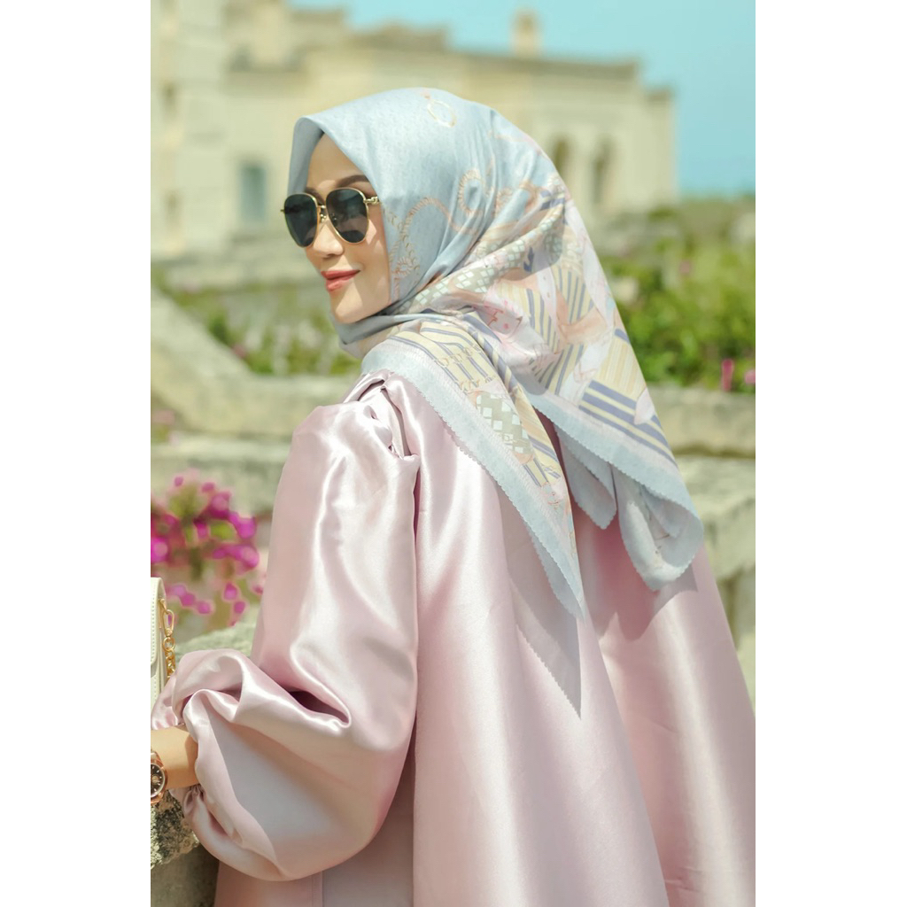 Hijab Buttonscraves ORI - Chain2 Labella Ash Gray