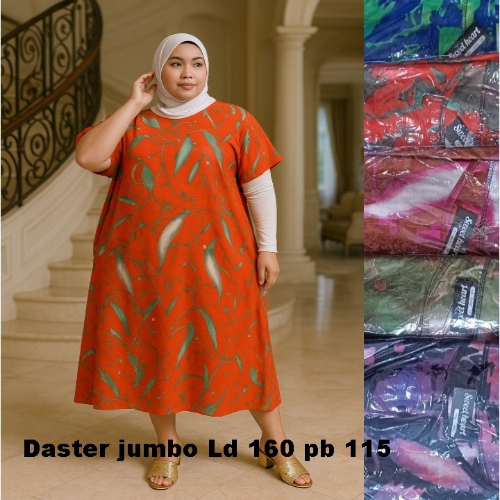 Daster jumbo XXXL ld 150 - 160 cm kekinian super jumbo Murah / Baju Daster payung super jumbo