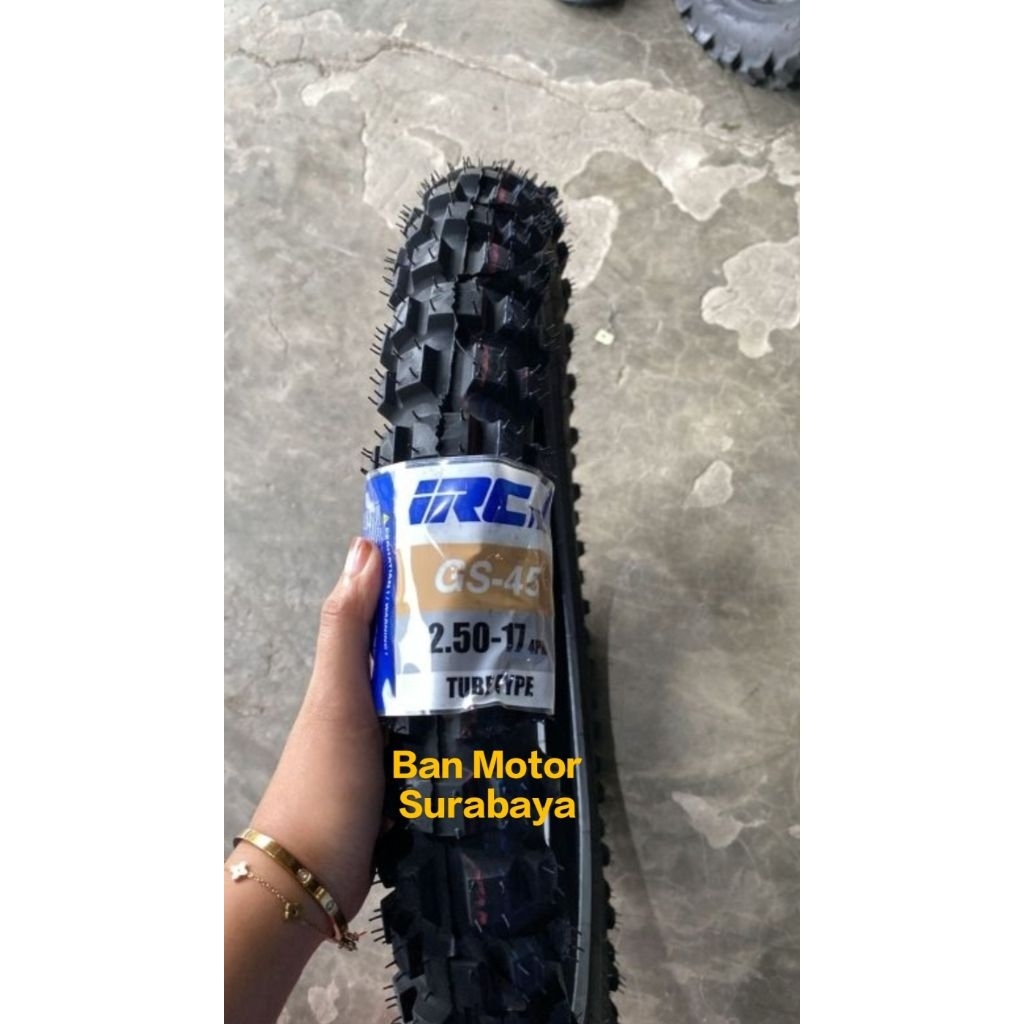Ban Motor IRC 250-17 GS45 (GS 45) TUBETYPE Ban Luar Motor Trail Trel Offroad Ban Tahu