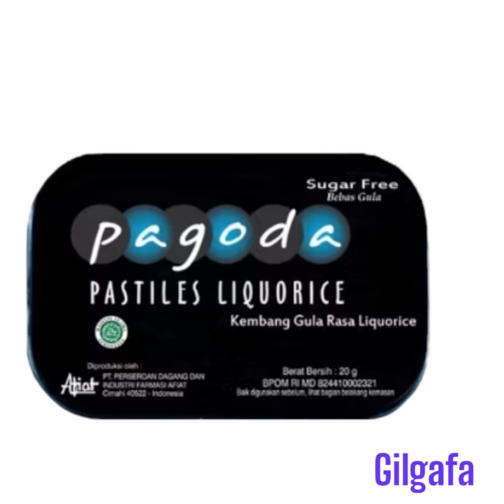

Pagoda pastiles liqourice 20gr