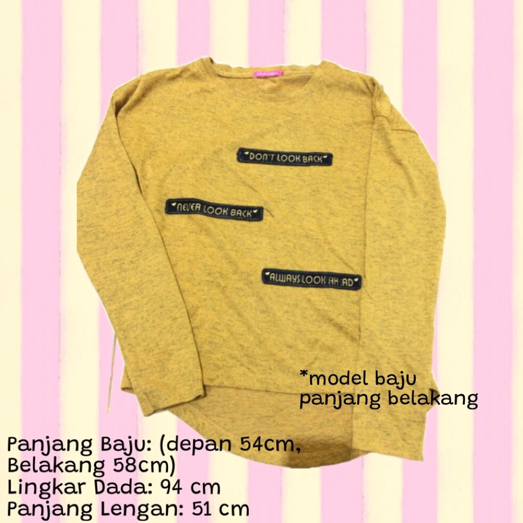 atasan perempuan lengan panjang *Kuning Mustard