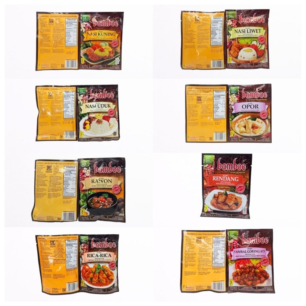 

✨️BAMBOE bambu dapur instan spices - bumbu masak Nasi Kuning | Nasi Liwet | Nasi Uduk | Opor | Rawon | Rendang | Rica-rica | Sambal Goreng Ati✨️