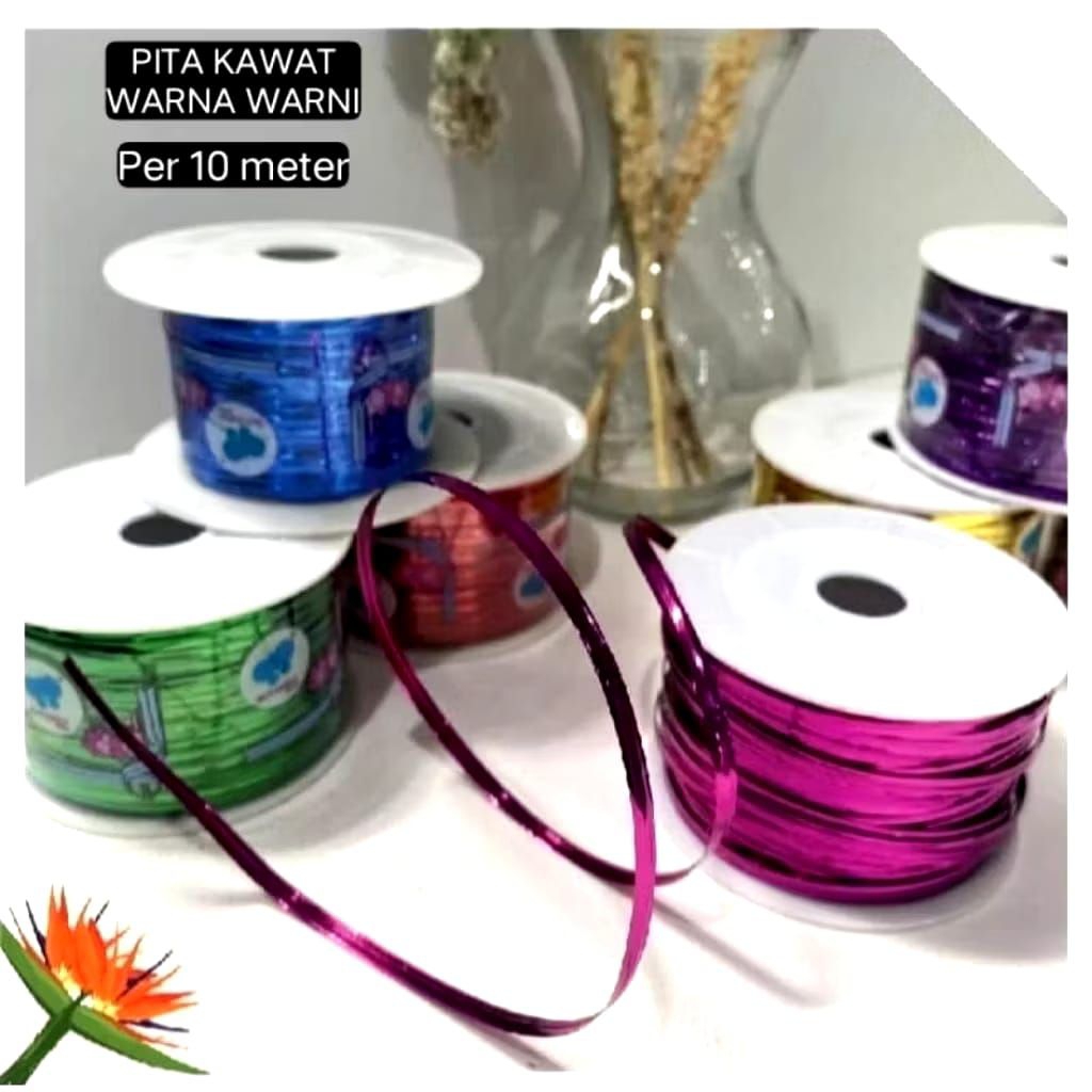 

Tali Pita Kawat Metalik Pita Souvenir ll Kawat Kado lilit ll