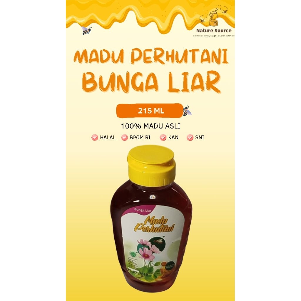 

Madu Perhutani Bunga Liar 215 ml (Botol Plastik PET)