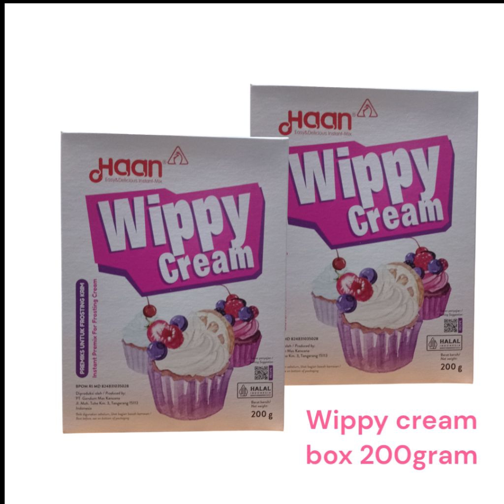 

haan wippy cream box200g x 24/carton