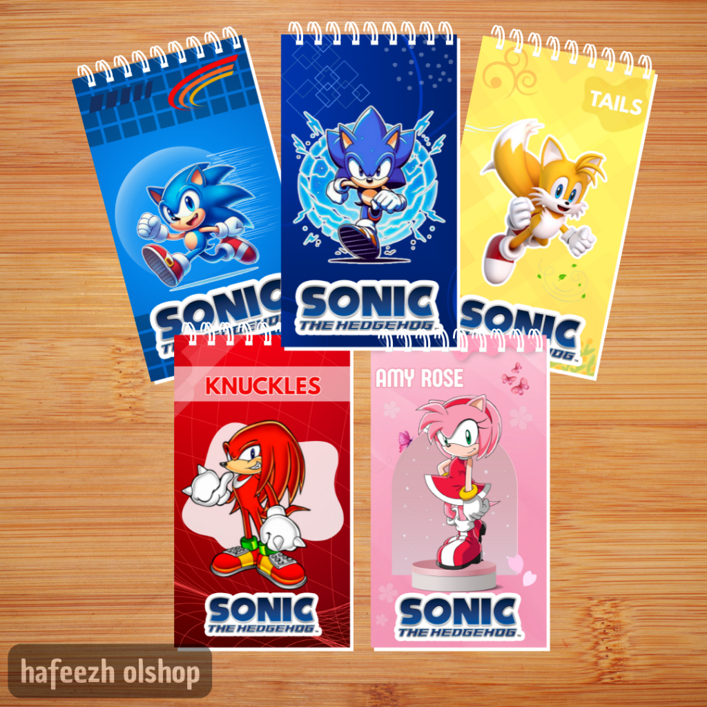 Buku Catatan Notebook Notes Notepad Spiral Sonic The Hedgehog Bisa Custom