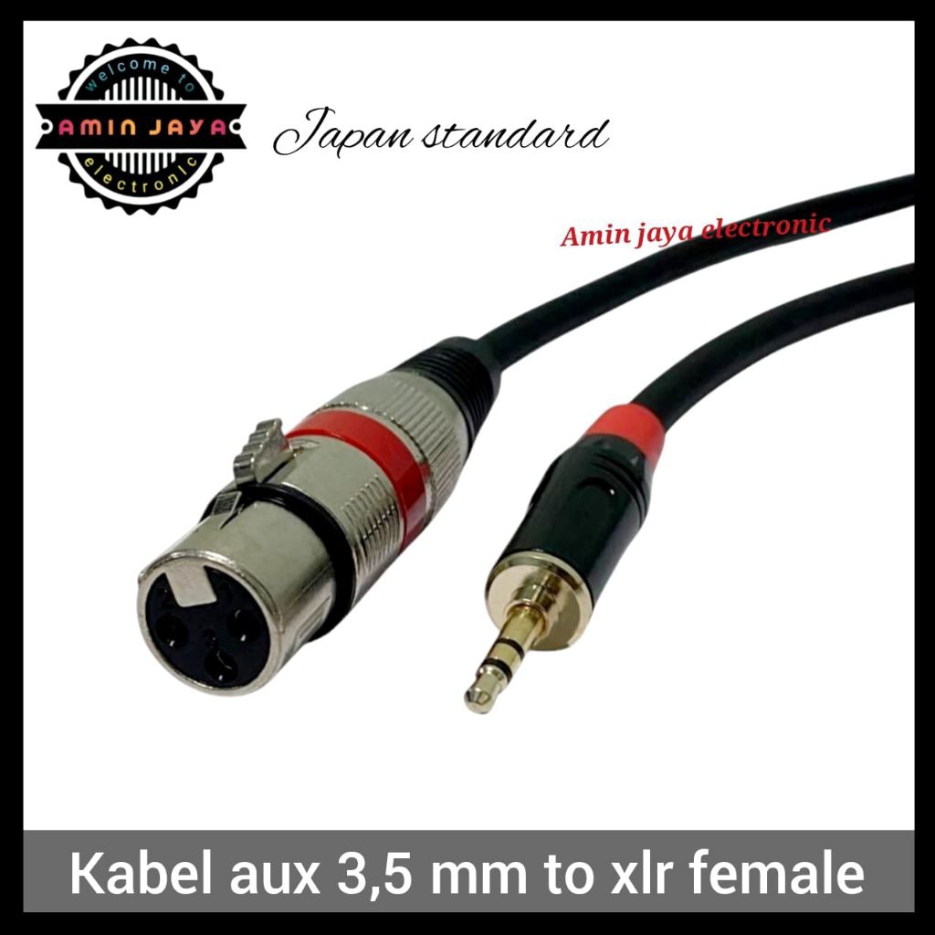Kabel jack XLR female to jack 3,5 mini stereo