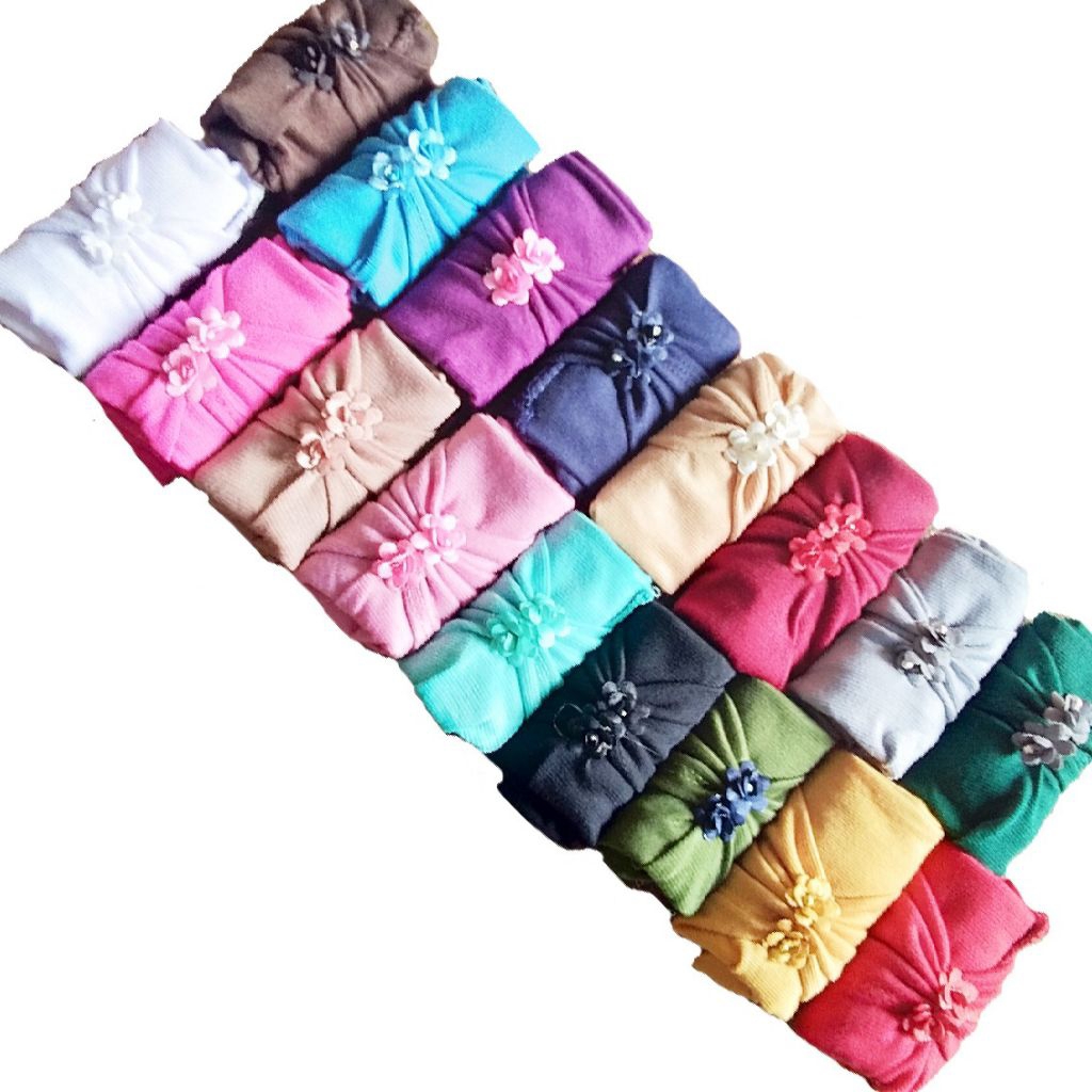 arab payet bunga/inner payet bunga/dalaman jilbab payet bunga/ciput  payet bunga