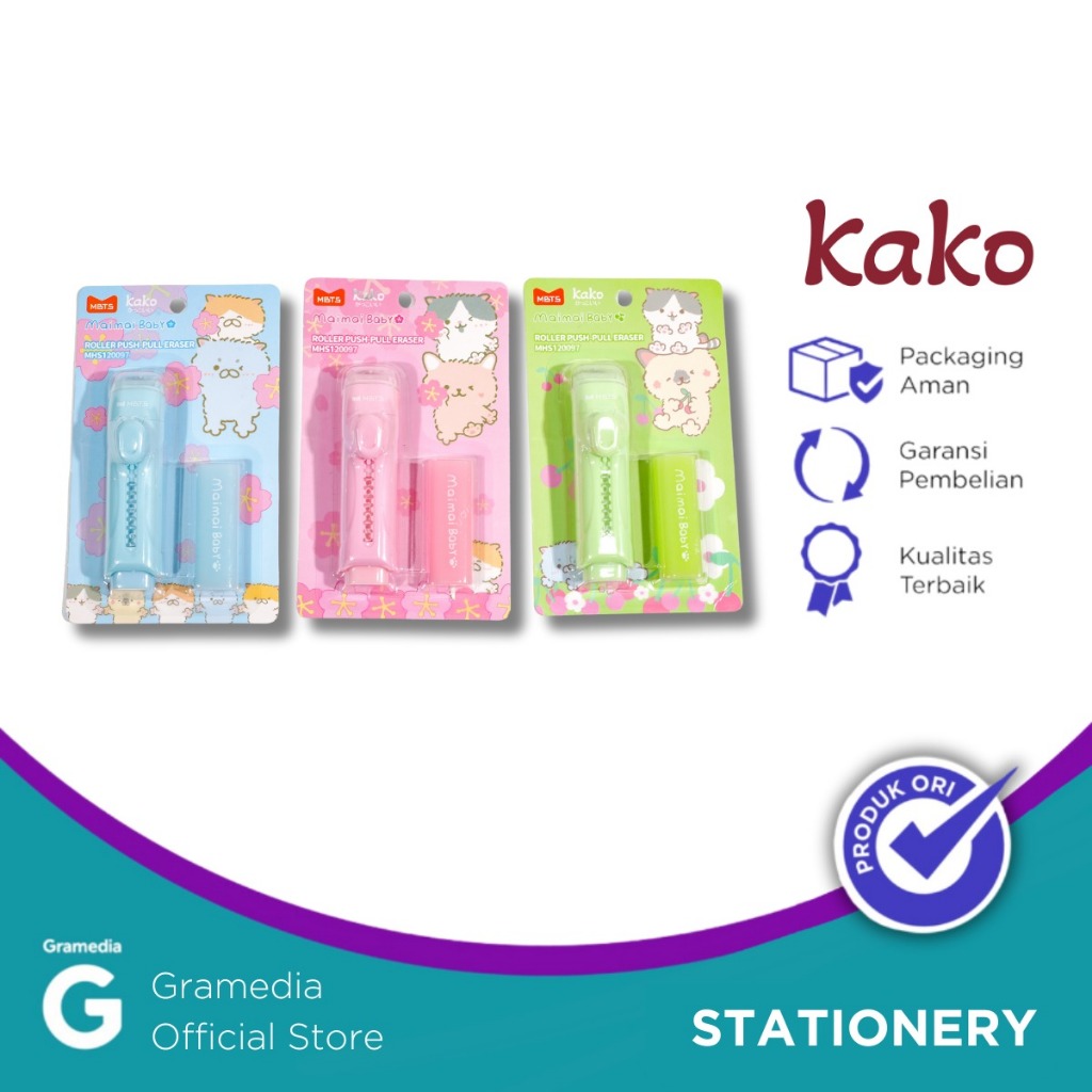 

Gramedia Manado-Penghapus Kako Maimai Baby Roller Push-Pull Eraser/12 Mhs120097