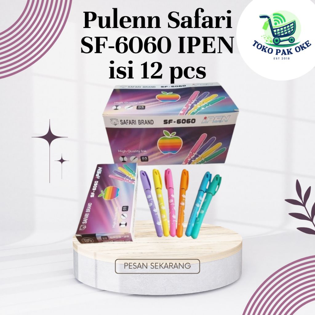 

Pulpen Safari Brand SF-6060 IPEN isi 12pcs dengan ketebalan tulisan 0,5 mm