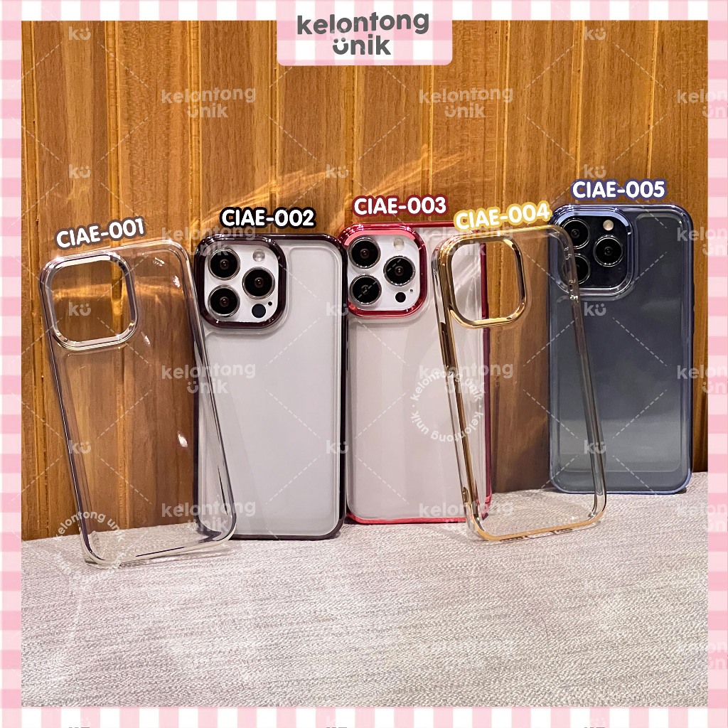 KELONTONG UNIK | Electroplating THESEUS PRO Clear Case/ Gold Plating Case - Softcase/ Casing HP for 