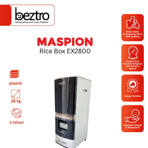 Maspion Rice Box EX2800 Tempat simpan beras Rice Box 28Kg Full Box EX-2800
