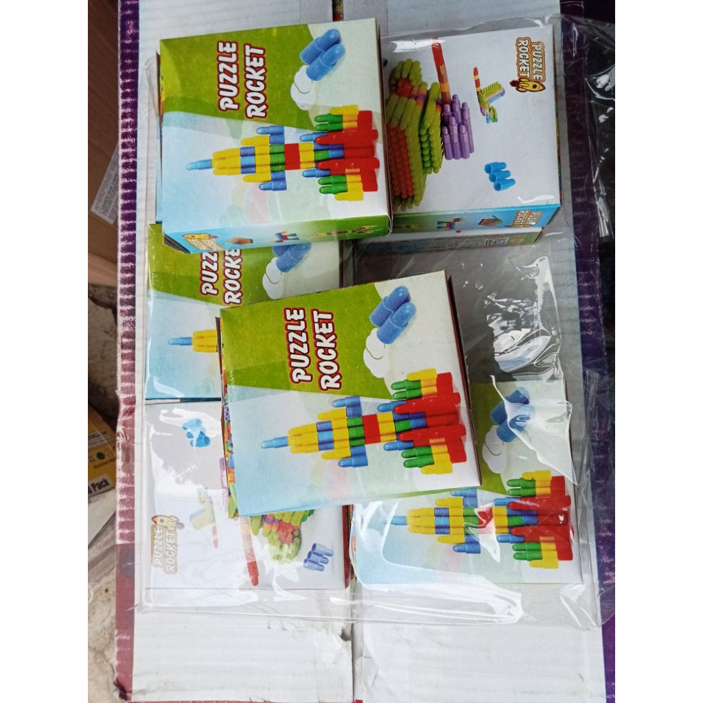 12pcs mainan puzzle dron/puzzle roket
