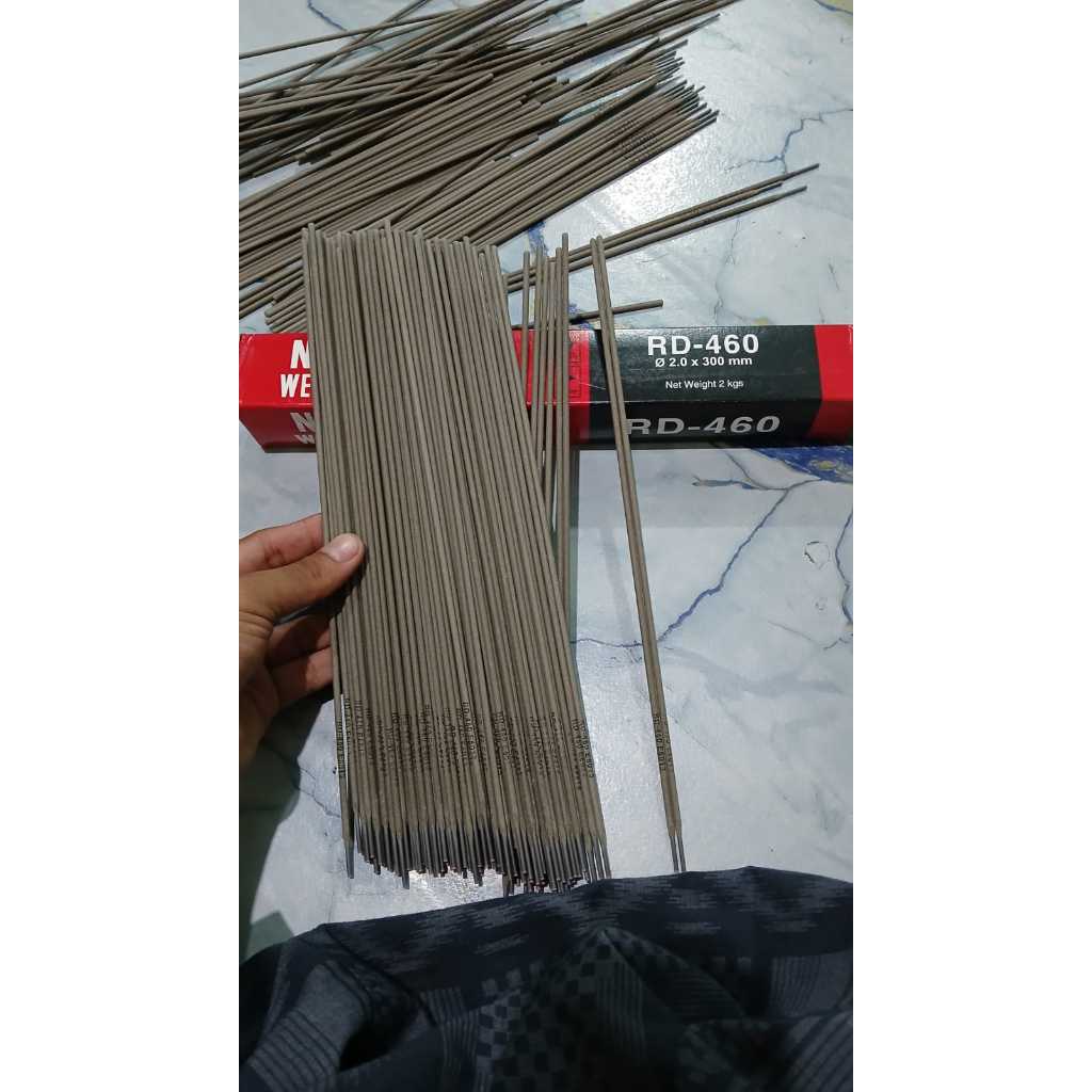 Nikko Steel Kawat Las RD-460 2mm isi 80pcs Listrik 2.0 x 300mm Murah Berkualitas untuk Penggunaan Li