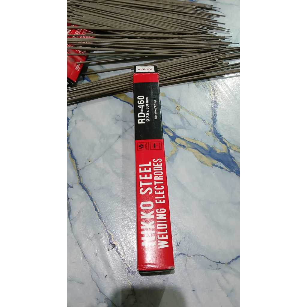 Nikko Steel Kawat Las RD-460 2mm isi 100pcs Listrik 2.0 x 300mm Murah Berkualitas untuk Penggunaan L