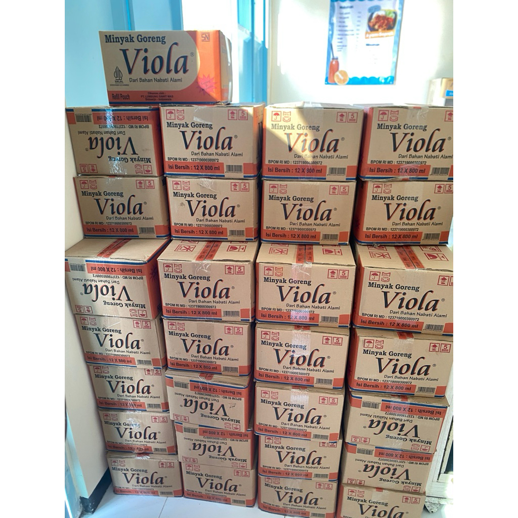 

minyak goreng refil viola 800ml isi 12pc kartonan