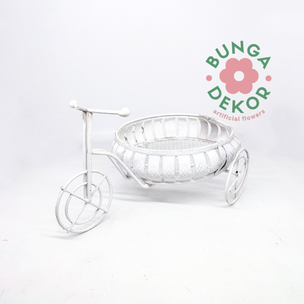 VAS SEPEDA BUNGA BESI BESAR VAS SEPEDA KERANJANG BESI VAS BUNGA VAS BUNGA ARTIFICIAL