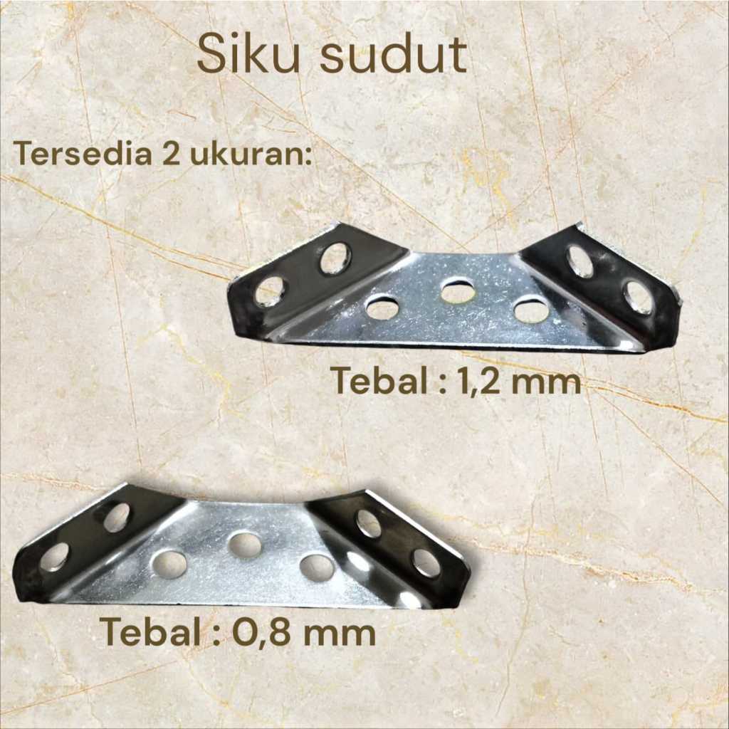 Siku penyangga kayu, siku plat besi bingkai segitiga , siku sudut tebal 0,8 mm & 1,2 mm