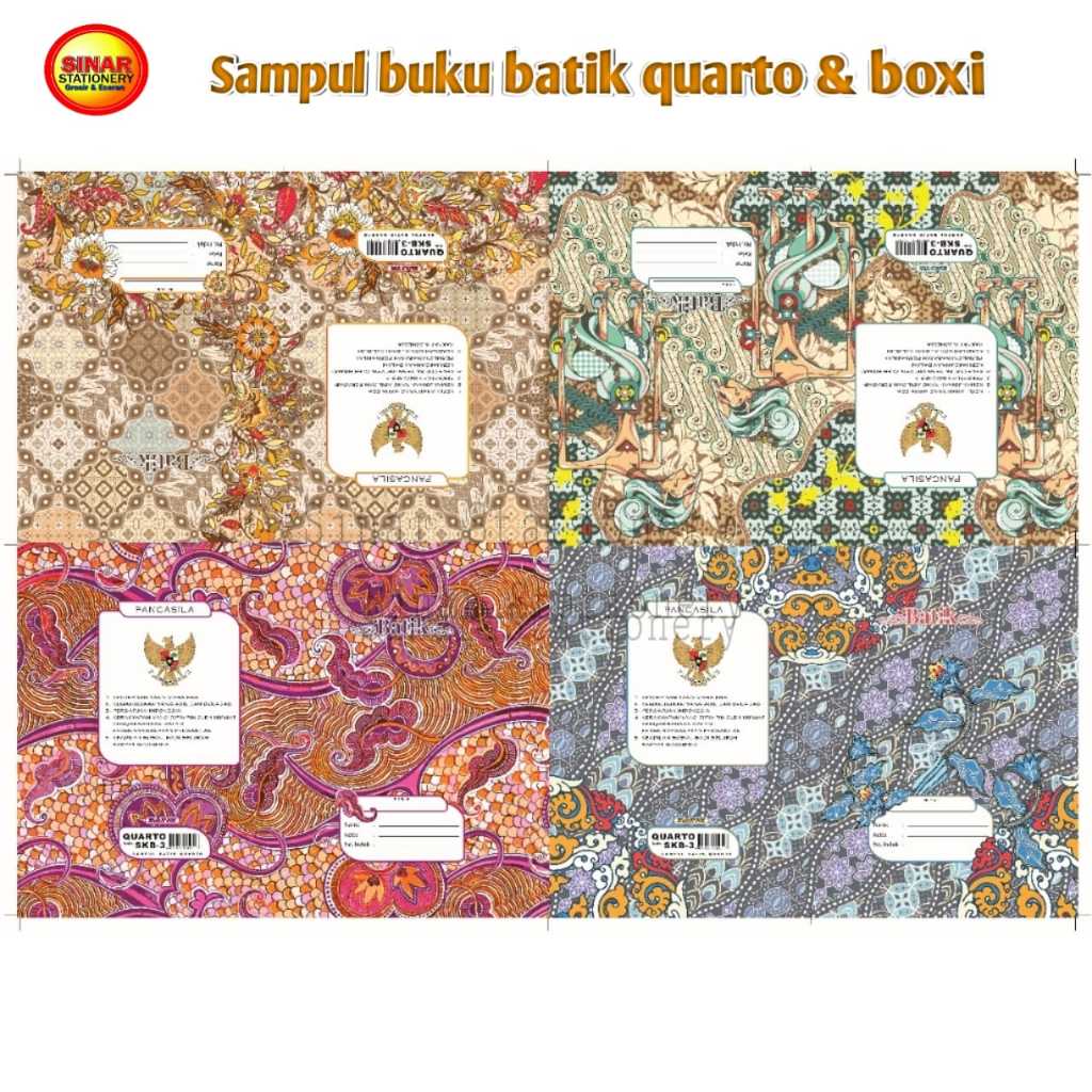 

SAMPUL BUKU BATIK QUARTO/BOXI