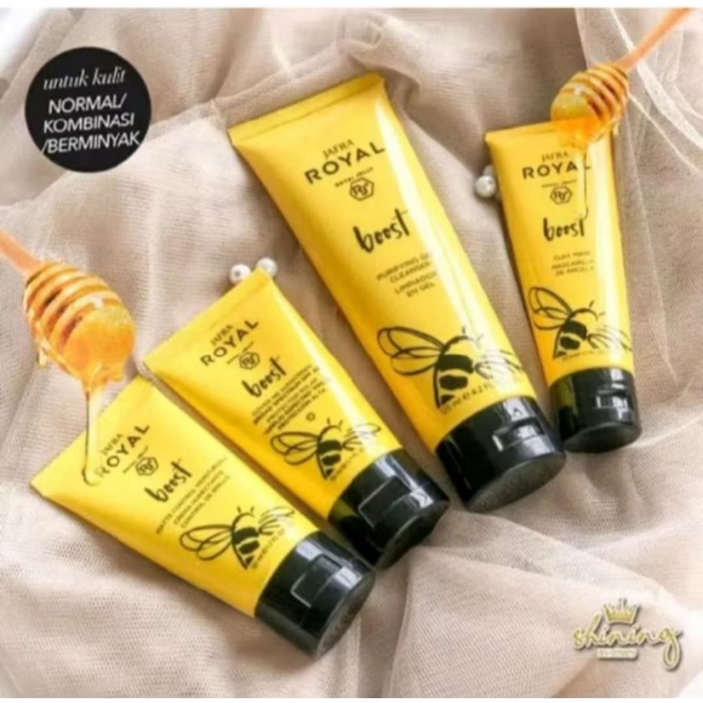 JAFRA ROYAL BOOST Paket Pembersih Untuk Wajah Berminyak Normal Susncreen / Moisturizer / Gel mask Or