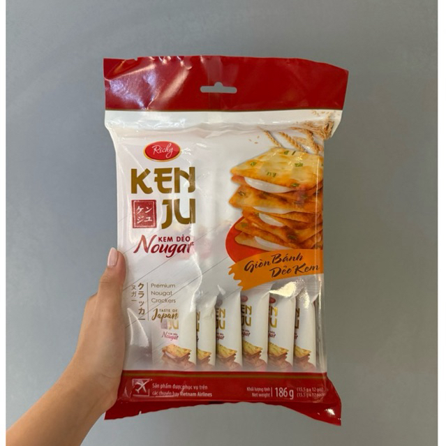 

Richy Kenju Premium Nougat Crackers isi 12 ori Vietnam