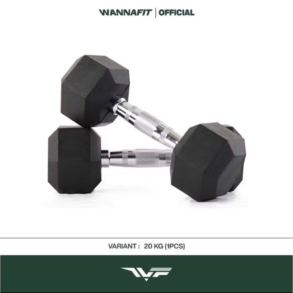 WANNAFIT DUMBBELL HEXAGONAL 20 KG DUMBBELL || dumbbell barbel wannafit 20 kg dumbbell barble dumble
