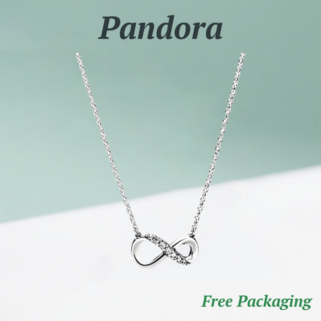 Kalung Pandora/Charm Pandora/Pandora Official Store/Kalung Wanita/Perhiasan Perak/Kalung Emas Putih 