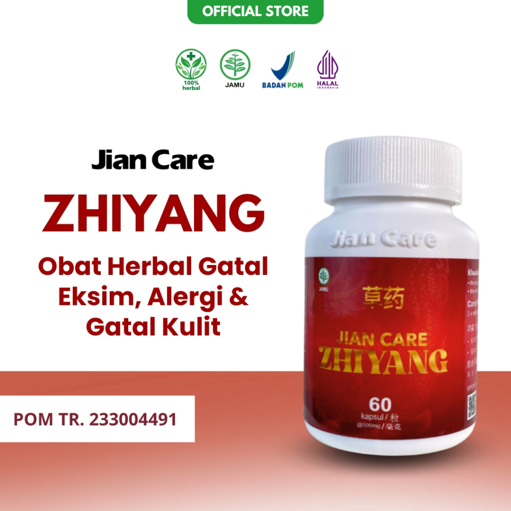 Jian Care Zhiyang - Obat Herbal Cina Gatal Eksim, Alergi dan Gatal Kulit Original