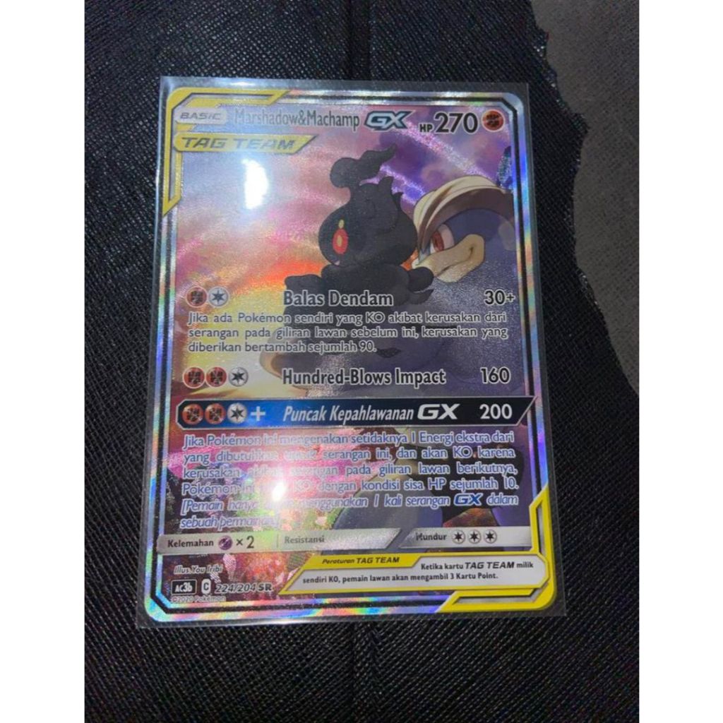 Kartu Pokemon TCG ID Indonesia AC3B Marshadow & Machamp GX SR AA