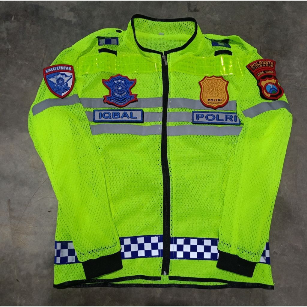 Jaket Jala Polisi Full Hijau Stabilo