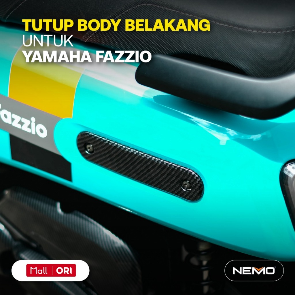NEMO Cover List Carbon Body Belakang Yamaha Fazzio