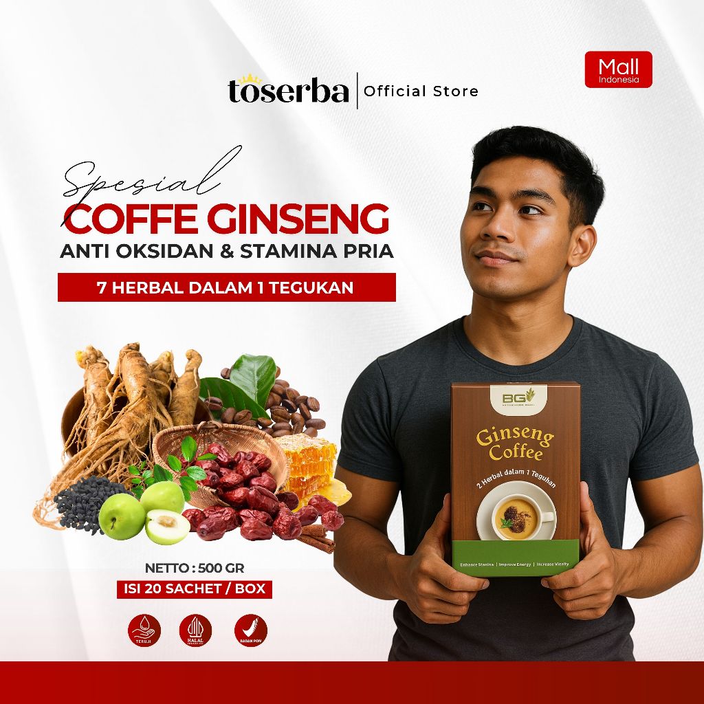 

Kopi Herbal Sehat Sejuta Manfaat dalam 1 Tegukan 100% Alami 20 Sachet 1 Box