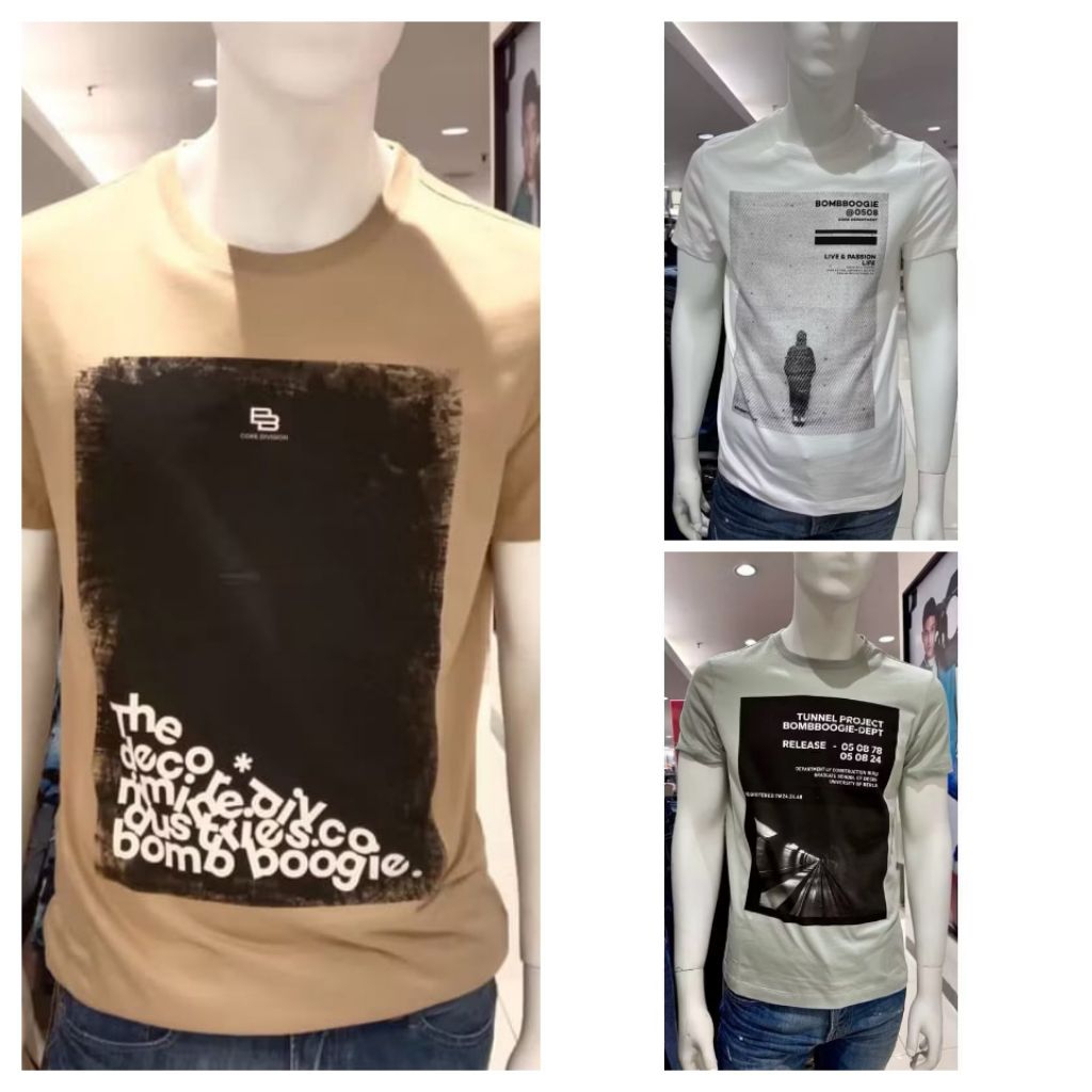 Boombogie Baju Kaos Tshirt Atasan Pria Dewasa Lengan Pendek Original New