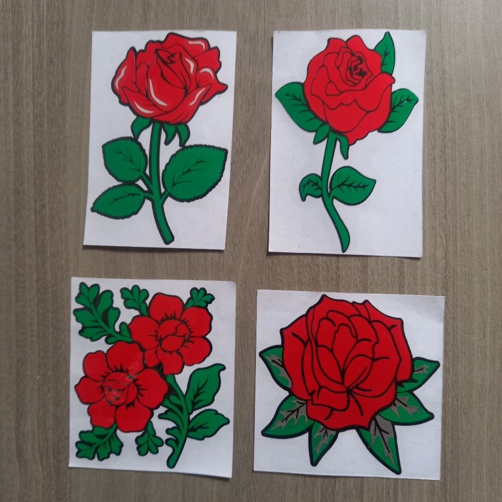 

STIKER CUTTING BUNGA MAWAR ROSE UKURAN KECIL