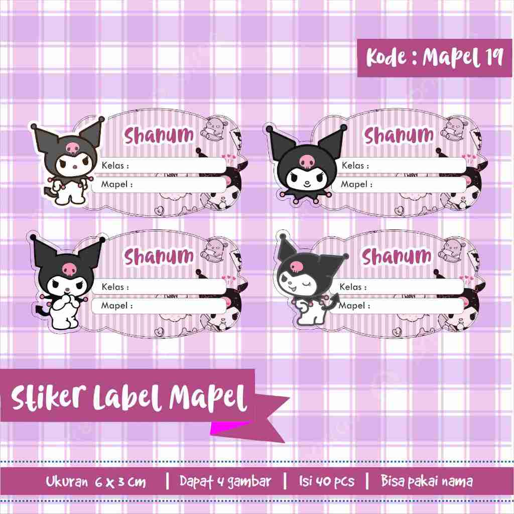 

[40 pcs] Stiker Mata Pelajaran / Stiker Buku / Stiker Mapel