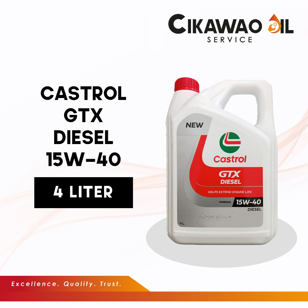 Oli Mesin Castrol GTX Diesel 15W-40 4L (Untuk mobil diesel)