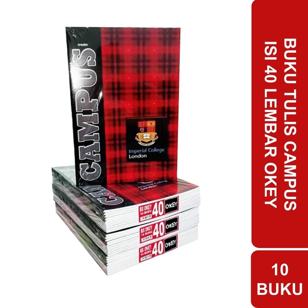 

Buku Tulis OKEY CAMPUS 40 Lembar isi 10 Buku Produksi KIKY/Buku Tulis SIDU 38 lembar isi 10